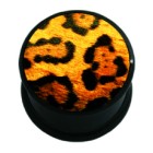 Plastic picture plug, motif: DANGEROUS FUR