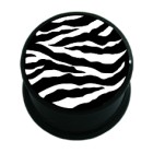 Plastic picture plug, motif ZEBRA