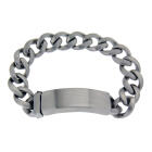 Schweres M&auml;nner-Armband aus Edelstahl, geb&uuml;rstet