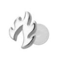 Bioplast Stecklabret mit Motiv Feuer 1.2x6mm / 1.2x8mm / 1.2x10mm L&auml;nge