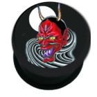 Plastic picture plug, DEVIL motif