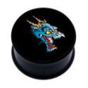 Picture Plug aus Kunststoff, Motiv  DRACHE