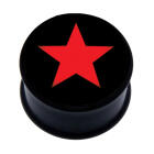 Picture Plug aus Kunststoff, Motiv RED STAR