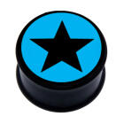 Picture Plug aus Kunststoff, Motiv BLACK STAR