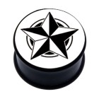 Plastic picture plug, motif B&amp;W STAR