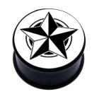 Picture Plug aus Kunststoff, Motiv B&amp;W STAR
