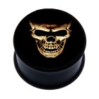 Plastic picture plug with SKULL motif