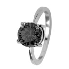 Ring aus Sterling Silber mit rundem Zirkonia