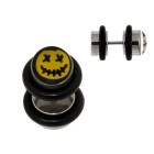 Pseudo plug, pin made of 316L, 1.2x4.5x8mm, Hallooween motif