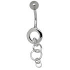 Piercing gebogen Bauchnabel mit beweglichen Design, kleine Anh&auml;nger