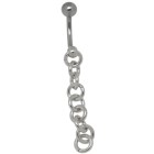 Piercing gebogen Bauchnabel mit beweglichen Design, Kette