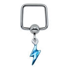 316L BCR ECKIG 1.2x8mm mit Anh&auml;nger BLITZ