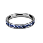 Damen Ring aus Edelstahl rundum mit Steinen besetzt, verschiedene Gr&ouml;&szlig;en und Farben