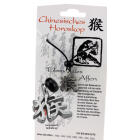 Chinesisches Horoskopzeichen  Affe , Zinn, Kordel&amp;Karte