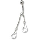 Bauchnabel Piercing 1.6x10mm mit Handschellen-Design