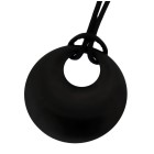 Pendant disc curved 40mm, black matt