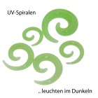 Expander Spirale aus Kunststoff -Glow in the Dark- in verschiedenen Durchmessern