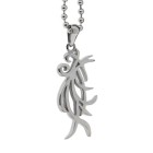 Stainless steel pendant with fantasy tribal motif