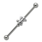 Industrial Ohrpiercing aus Chirurgenstahl mit Salamander