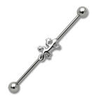 Industrial Ohrpiercing aus Chirurgenstahl mit Salamander