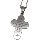 Kreuzanh&auml;nger aus Edelstahl mit Kristallsteinen und Ihrer Wunschgravur
