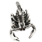 EINZELSTÜCK: Schwerer Ring aus 925 Sterling Silber, SKORPION
