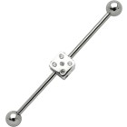 Industrial Barbell  aus Chirurgenstahl mit Würfel, klein