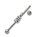 Industrial Barbell  aus Chirurgenstahl mit Schlange
