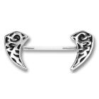 Nipple Brustwarzen Piercing aus PMFK mit Silber Motiv keltische Fl&uuml;gel