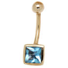 Stilvolles 14 Karat Gold Bauchnabel Piercing