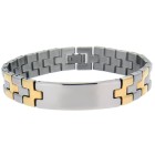 Armband Edelstahl, bicolor stahl und PVD gold