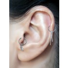 Tragus- oder Helix-Piercing 925 St. Silber Motiv mit 316L Ring