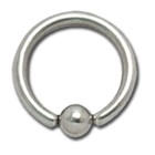 Titanium BCR mit Klemmkugel in 2.0 bis 5.0mm Stärke in verschiedenen Größen