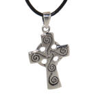 Anh&auml;nger aus 925 Sterling Silber, Kreuz, Keltenkreuz mit Spiralen