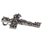 Anhänger aus 925 Sterling Silber, KREUZ von Rosen überwuchert