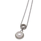 Collier aus Edelstahl mit Kunstperle