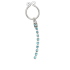 K&ouml;rperschmuck f&uuml;r die Brustwarze ohne Piercing mit Kesselkette  in diversen Steinfarben