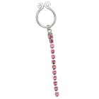 Körperschmuck für die Brustwarze ohne Piercing mit Kesselkette in diversen Steinfarben