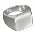 Siegelring 925 Sterling Silber4eckige mattierte Fläche 16x15mm