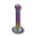 Silbernes Labret  Titan Innengewinde und Swarovski
