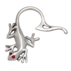 Brustclip aus 925 Sterling Silber Lizard Crystal Eyes