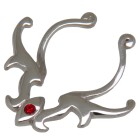 Brustclip aus 925 Sterling Silber mit Tribal und einem Kristall