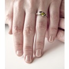 925 Sterling Silber Ring mit Navette