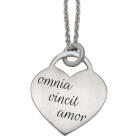 Herzf&ouml;rmiger Silberanh&auml;nger mit individueller Gravur, 18x18mm