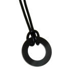 Anhänger Donut schwarz M