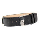 Der Klassiker der Identity-Armb&auml;nder: Schmales Lederarmband mit Gravurplatte Edelstahl, unisex