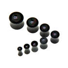 316L Schwarzer Chirurgenststahl Trichter-Plugs in 8 Gr&ouml;&szlig;en
