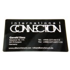 10 Visitenkarten mit Gravur 0,2mm starkes Aluminium schwarz