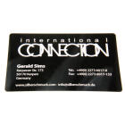 10 Visitenkarten mit Gravur 0,2mm starkes Aluminium schwarz