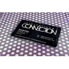 10 Visitenkarten mit Gravur 0,2mm starkes Aluminium schwarz